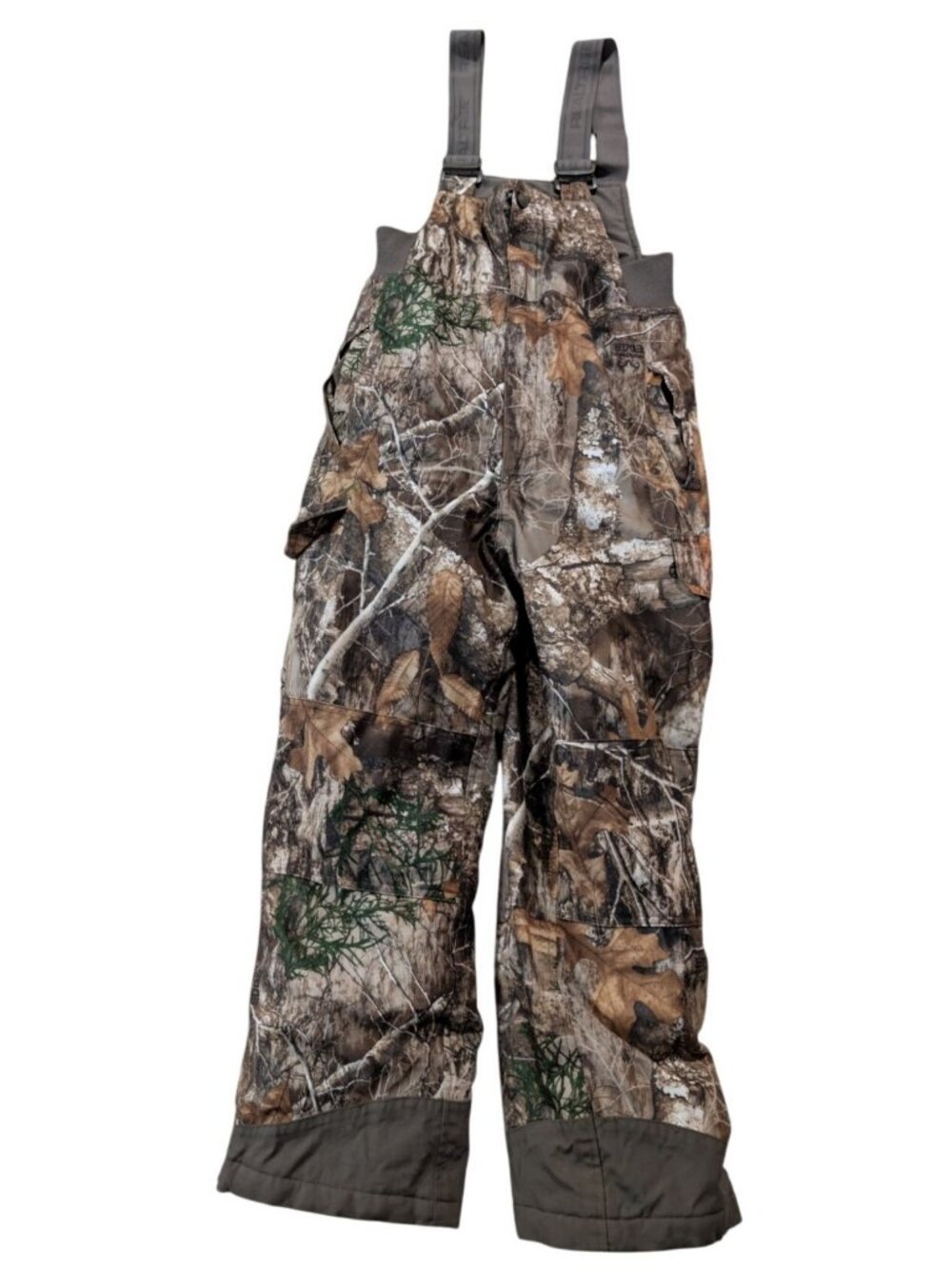 Realtree Edge Camo Insulated Hunting Overalls Bibs Boys Youth Size L Large
